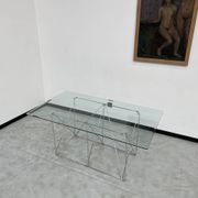Dining table with folding base by Max Sauze Studio, France, 1970s