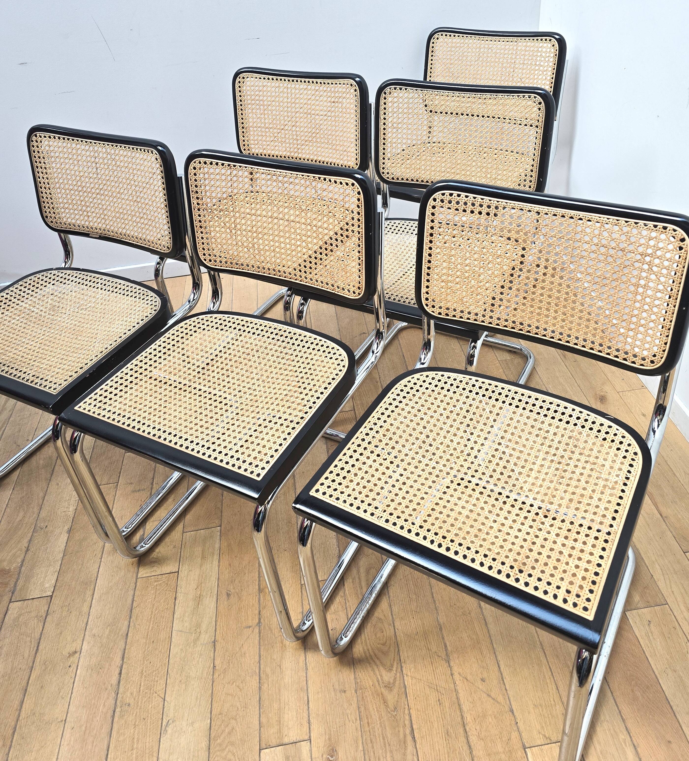Set of 6 Cesca B32 chairs