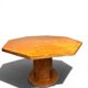 Octagonal extendable dining table Mario Sabot in burl (1970s)