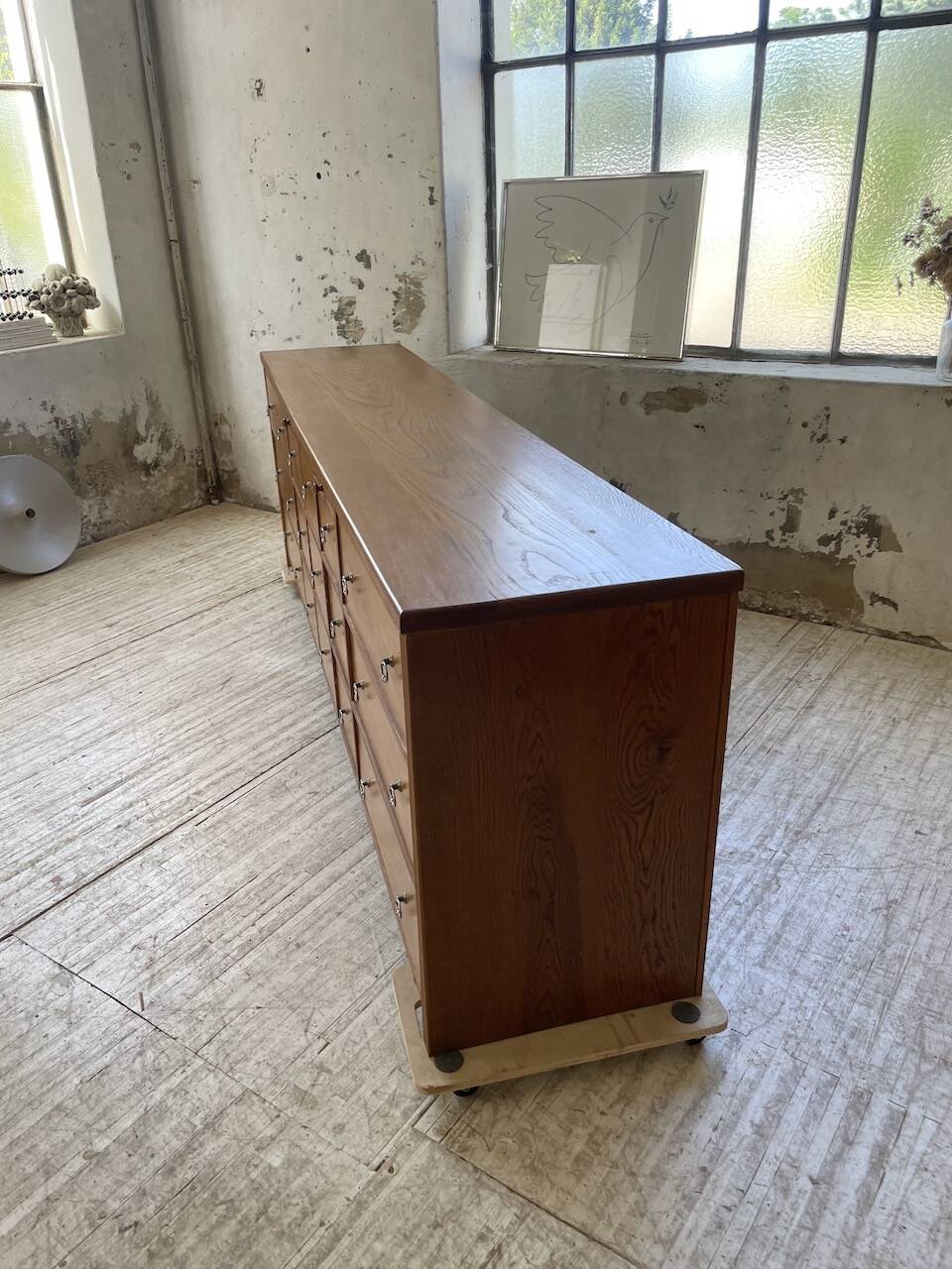 XXL golden oak craft furniture from the 50s