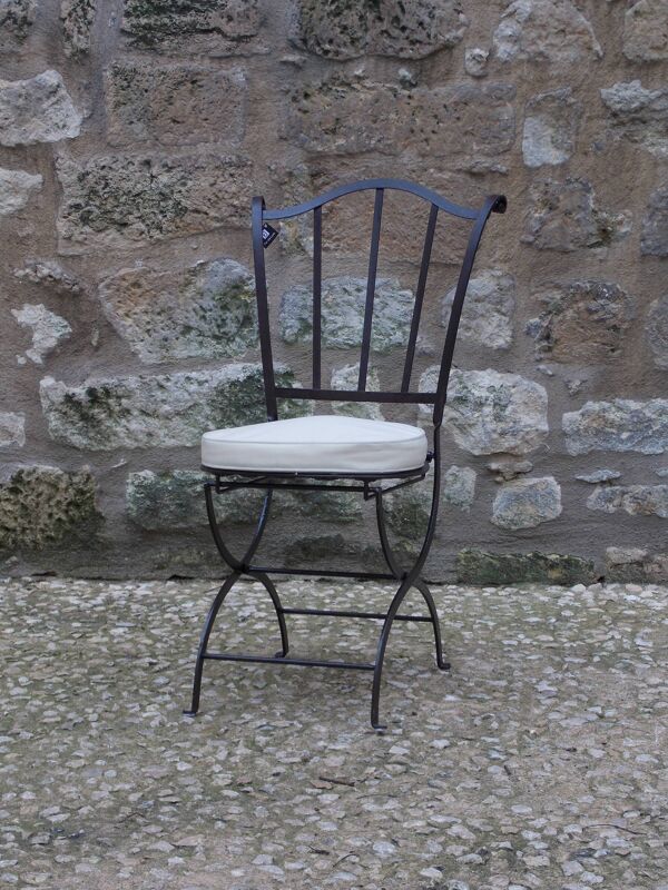 Chaise  fer forgé Périgordia© pliable