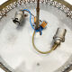 Ceiling lamp in glass and brass
