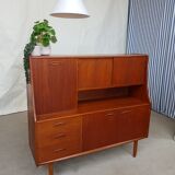 Vtg Mid Century Jentique Teak Highboard Sideboard Danish Scandi Design Retro 60s