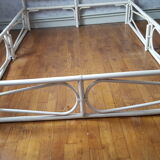 Rattan bed 2 seats vintage 70