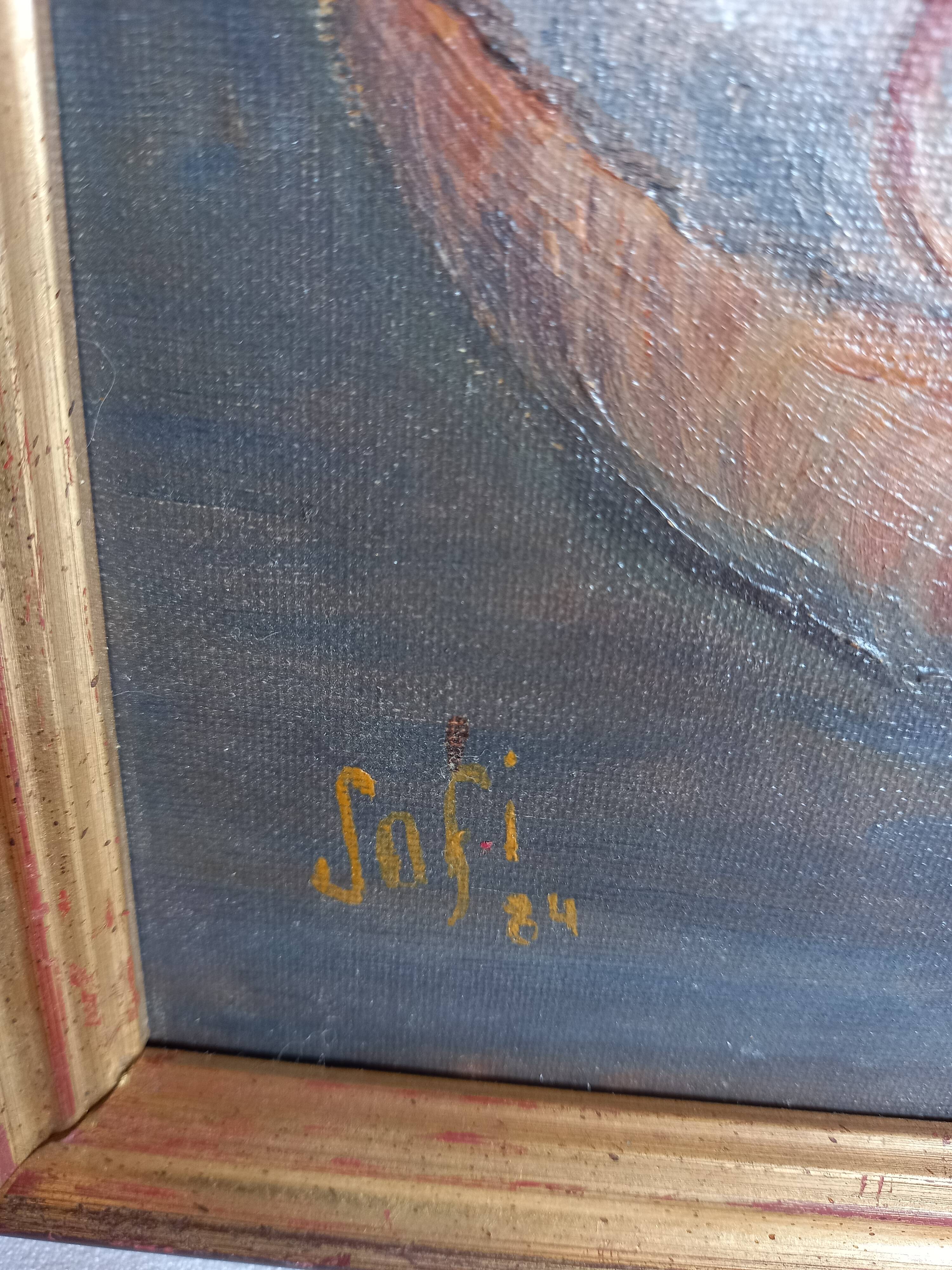 Oil still life "snack"