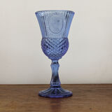 Blue molded pressed glass
