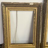 Set of 3 period frames in wood and gilded stucco