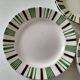 8 vintage flat plates Sarreguemines Digoin model 5329