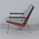 Vintage armchair model 2520 by Gelderland, blue upholstery, 1960s