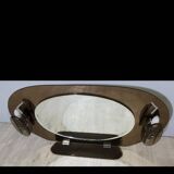 Lupi luxor oval mirror in smoked glass, 1960.70