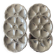Set of 6 vintage silver plated oyster plates, classic style