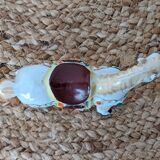 Painted porcelain horse statuette