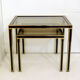 Paire de tables gigognes noir & or 1970'