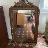 Antique pediment mirror 74x116cm