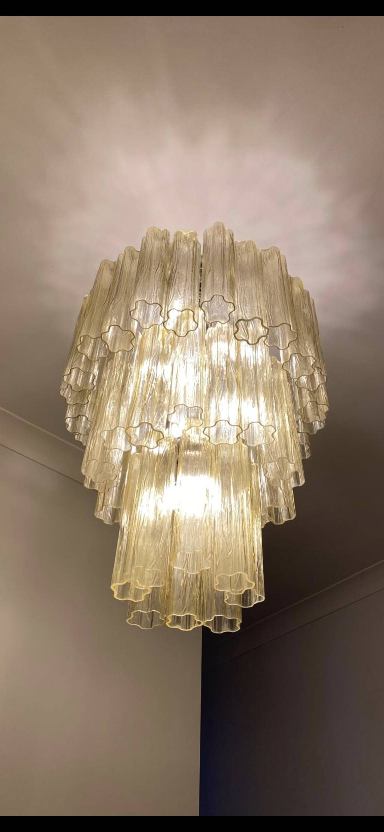 Murano glass ceiling light by Venini 1990