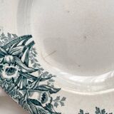 4 deep ironstone plates "Narcisse" Saint Amand A. Lebacqz & M. Bouchart