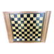 Old Vintage Wooden Double Game Board of Checkers & Small Horses #A782