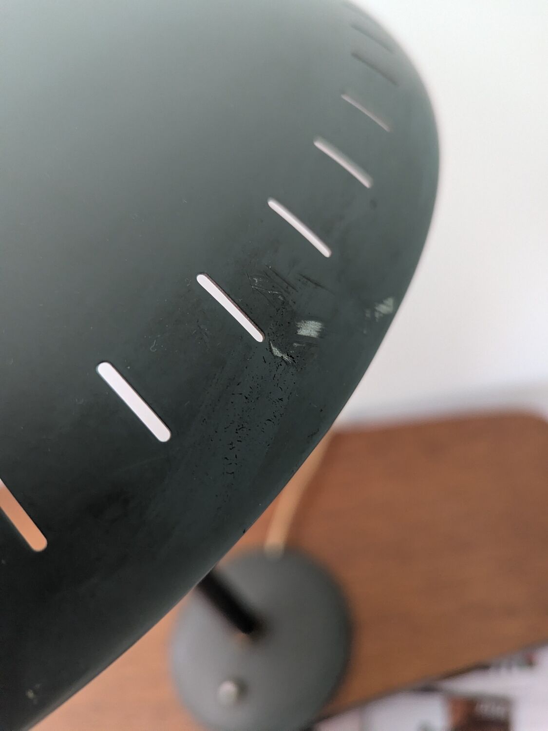 Evoluon saucer-shaped desk lamp by Louis Kalff for Philips, green