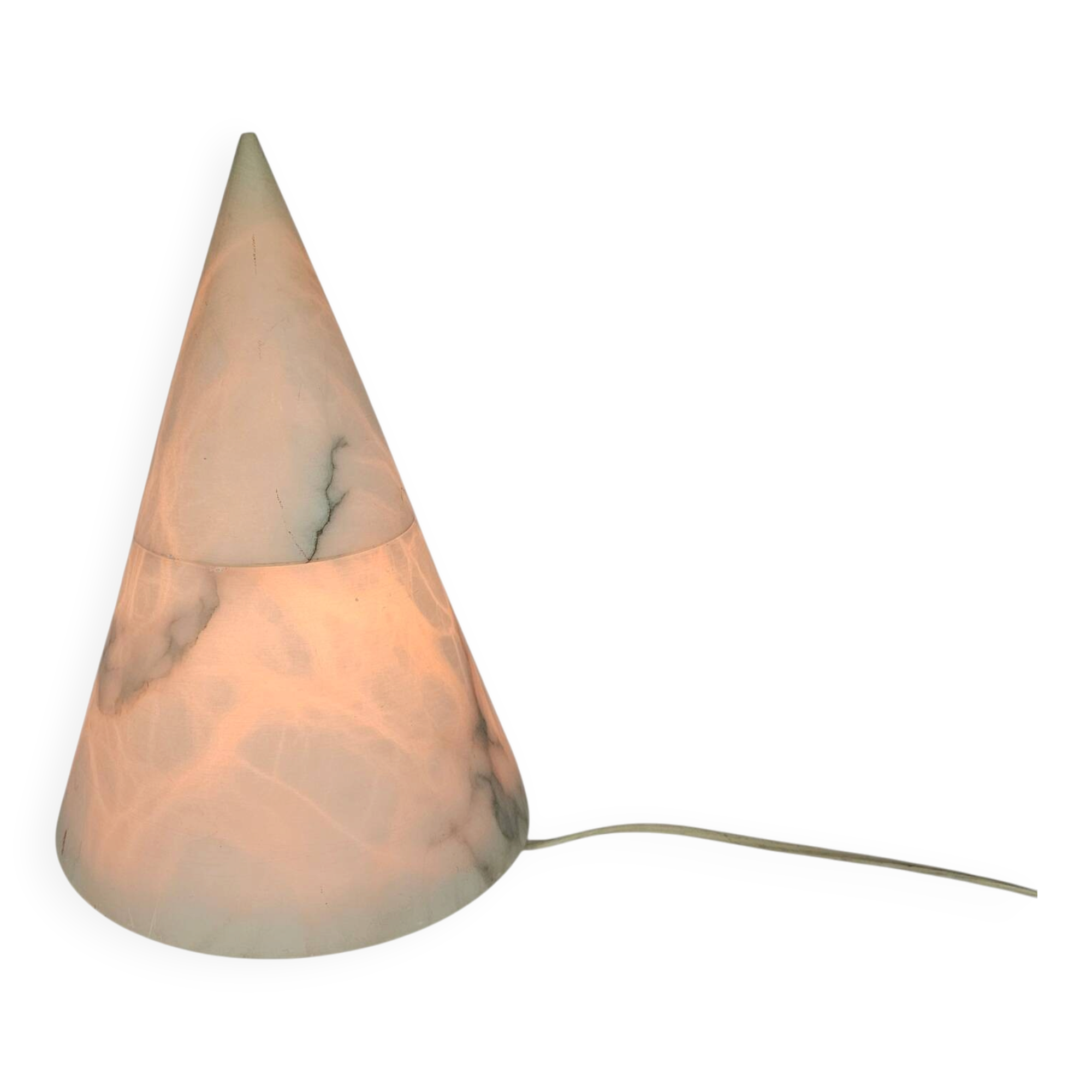 Pegasan S.L. - alabaster - Spain - cone - table lamp - 80's