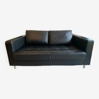 Canapé en cuir noir Ligne Roset