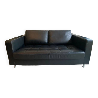 Canapé en cuir noir Ligne Roset