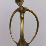 sculpture en bronze brutaliste moderniste