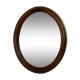 Oval wooden mirror