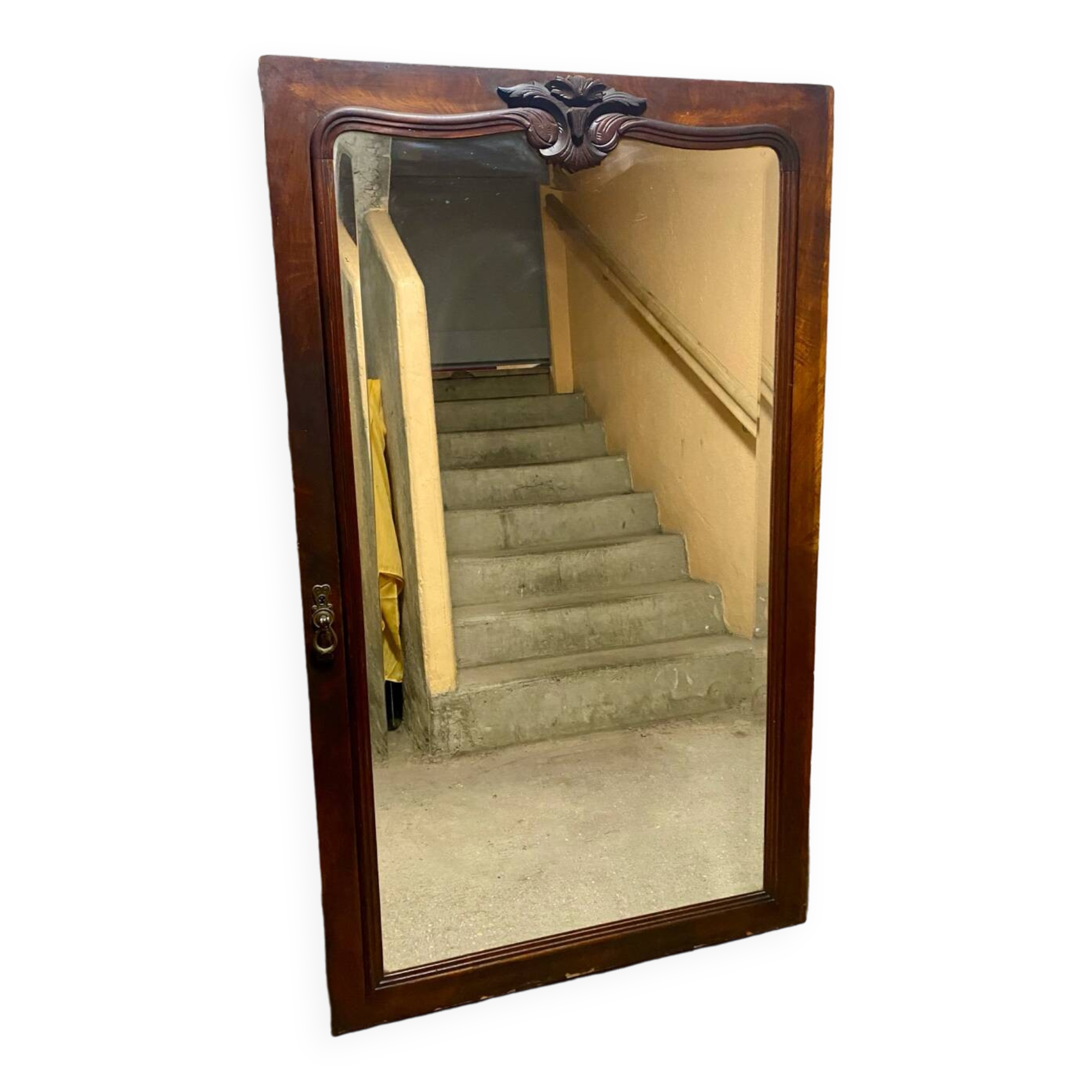 Large antique beveled mirror