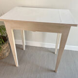 Small patinated wood table / desk / console / side table
