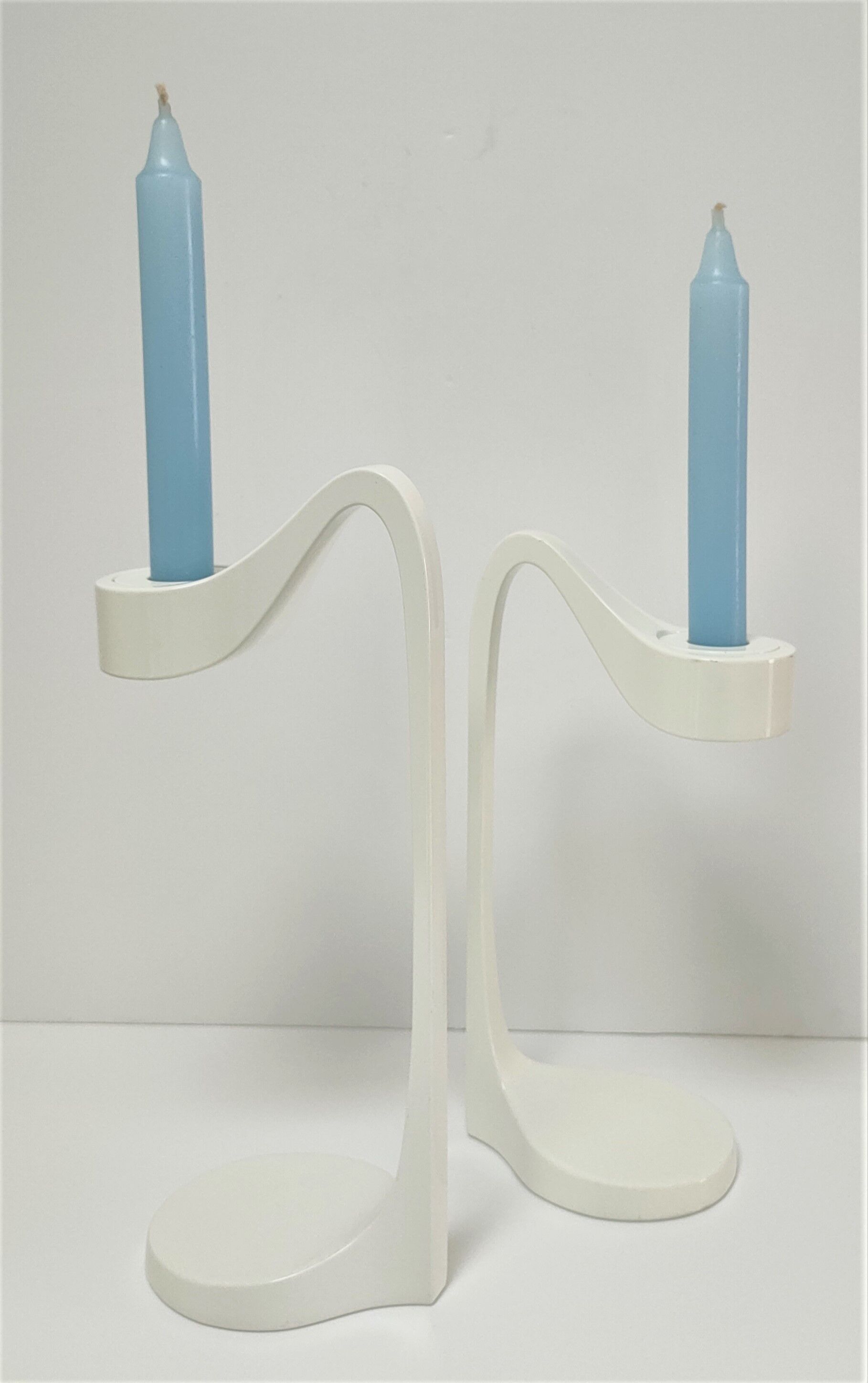 Pair of designer candle holders by Monika Mulder for vintage Ikea