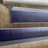 Series 3 contemporary wall-mounted bookcase shelves in aluminum and wood