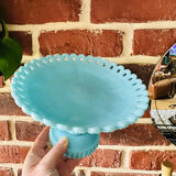 Vintage blue opaline fruit cup