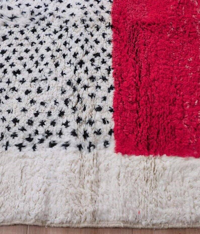 Handmade pure natural wool rug size 150 x 250 cm