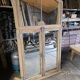 Eighteenth-century oak window mirror.