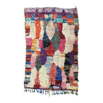 Tapis berbere multicolores en tissus 115x180 cm