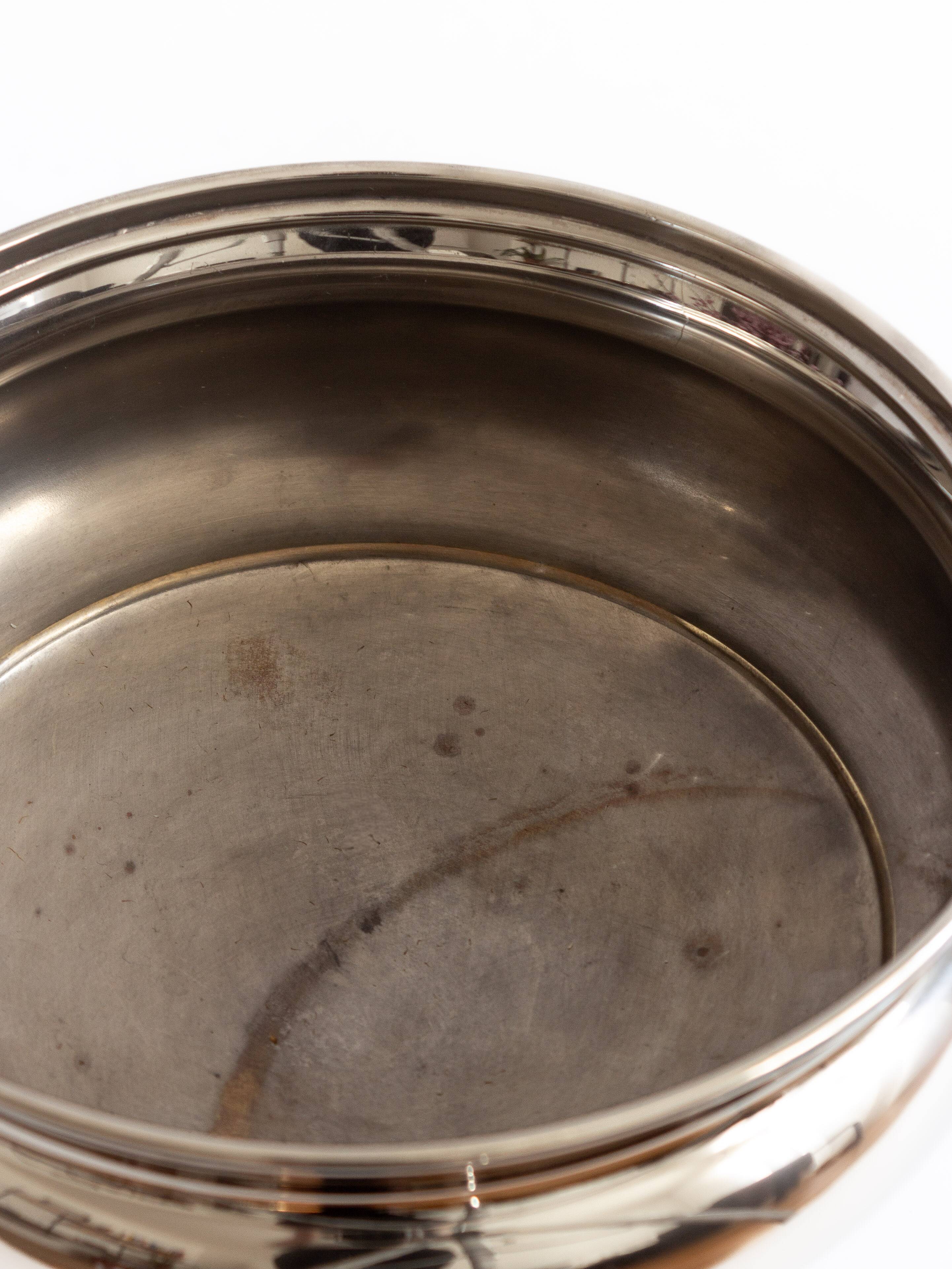 Vintage silver-plated champagne bowl – Italy, 1960s