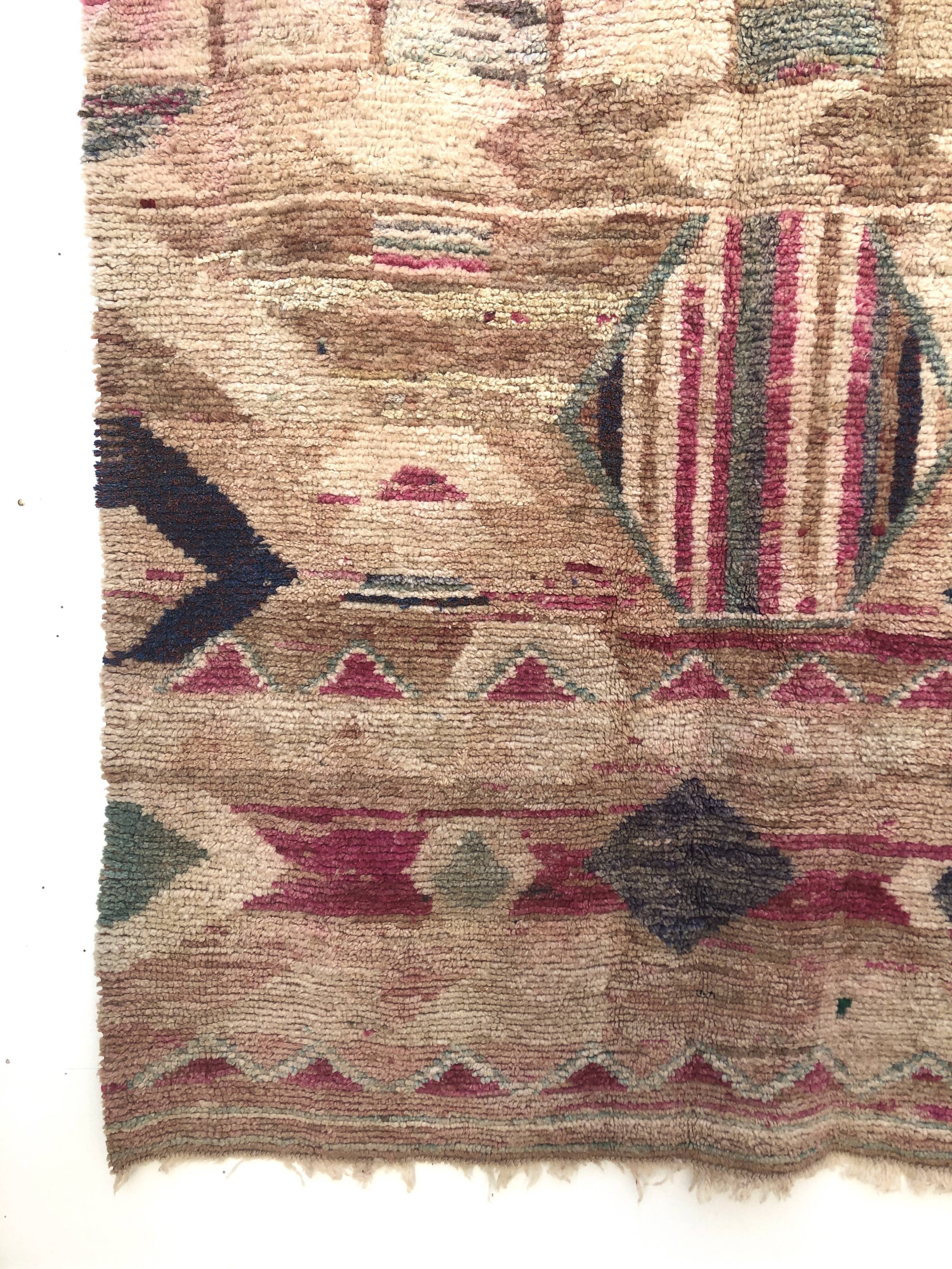 Moroccan Berber rug Boujaad past shades 2.32x1.55m