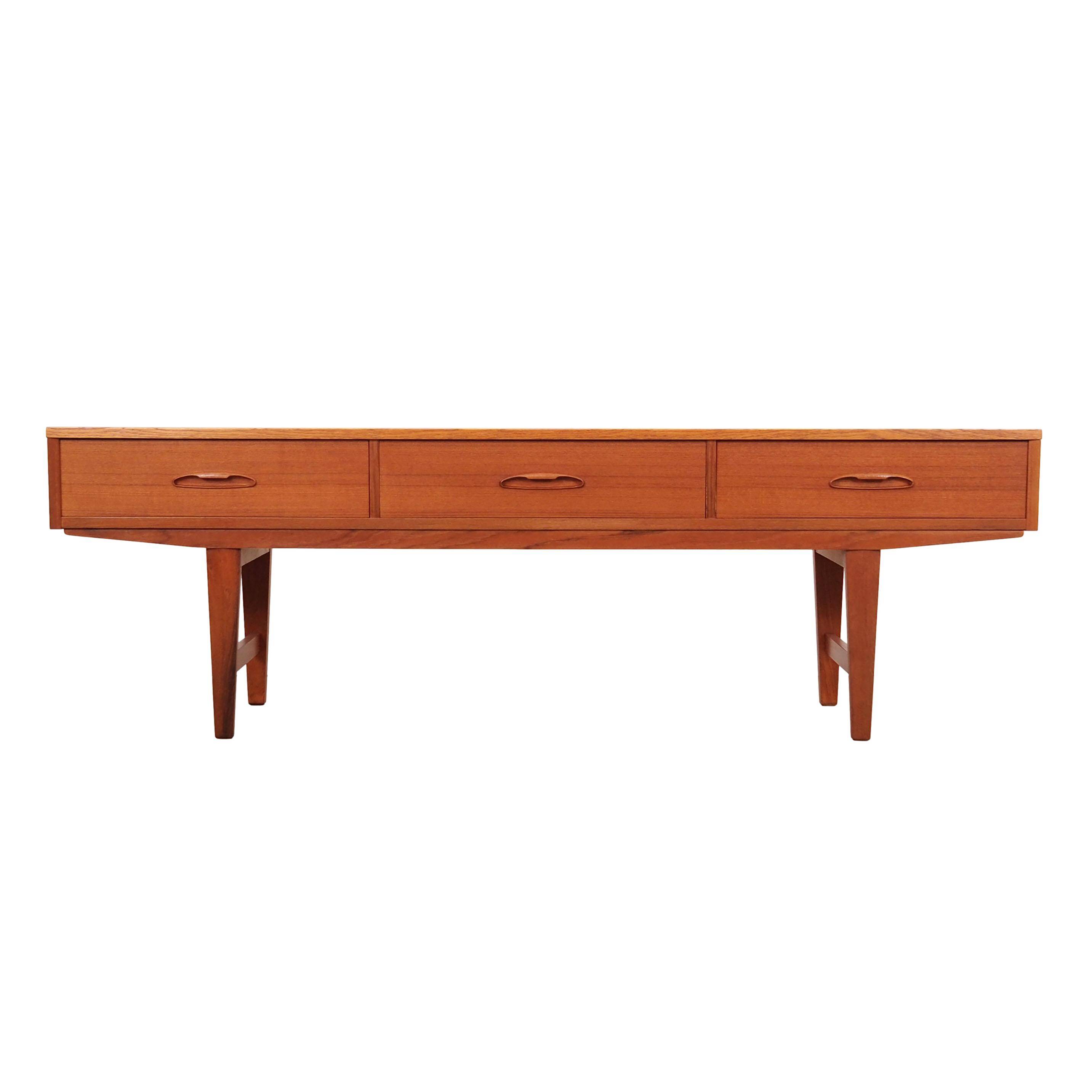 Teak lowboard, Danish design, 1960s, production: Denmark
