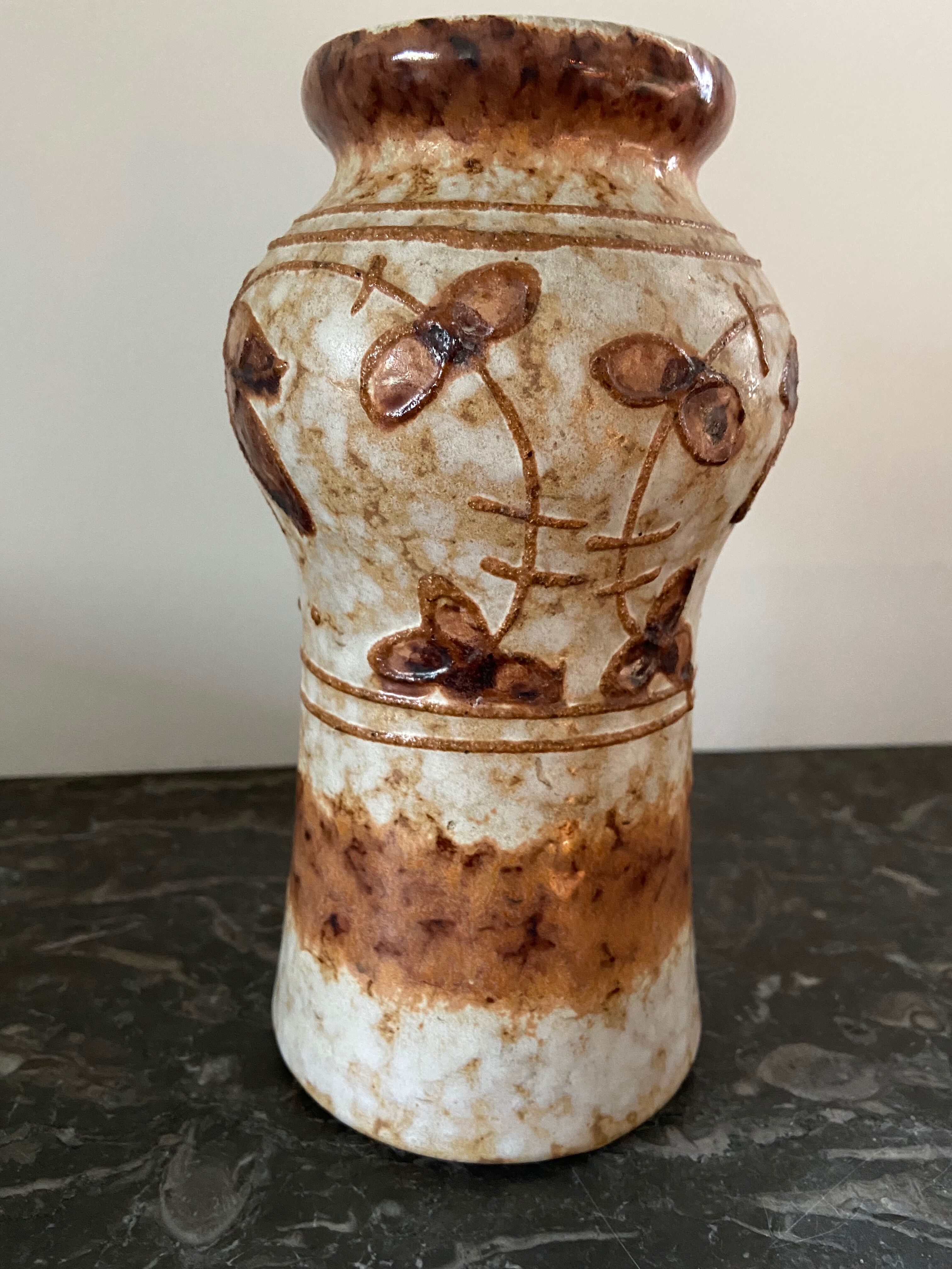 Enamel ceramic vase - 1970s