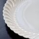 Vintage round serving dish in white porcelain with twists by Limoges Haviland