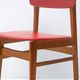 Mid-century colour chair, vintage wooden accent seating, 1960s