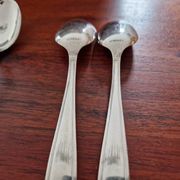 Christofle, Paris - Set of 9 small spoons (coffee) - Marot/Bérain model - in silver-plated metal
