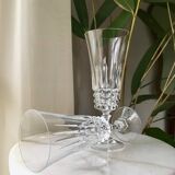 6 Arques crystal champagne flutes