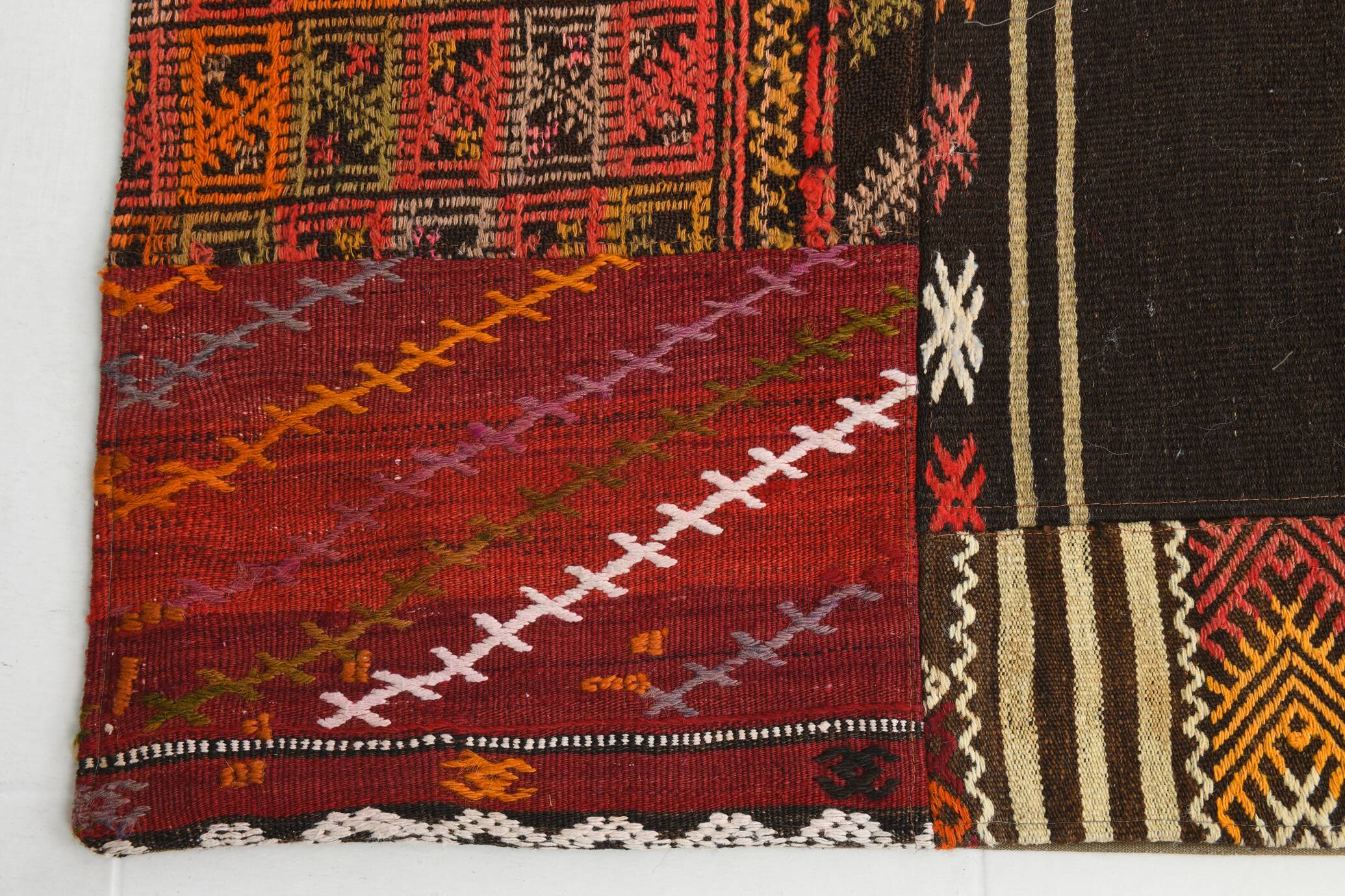 7x10 Multicolor Traditional Handmade Kilim Rug, 202x304Cm