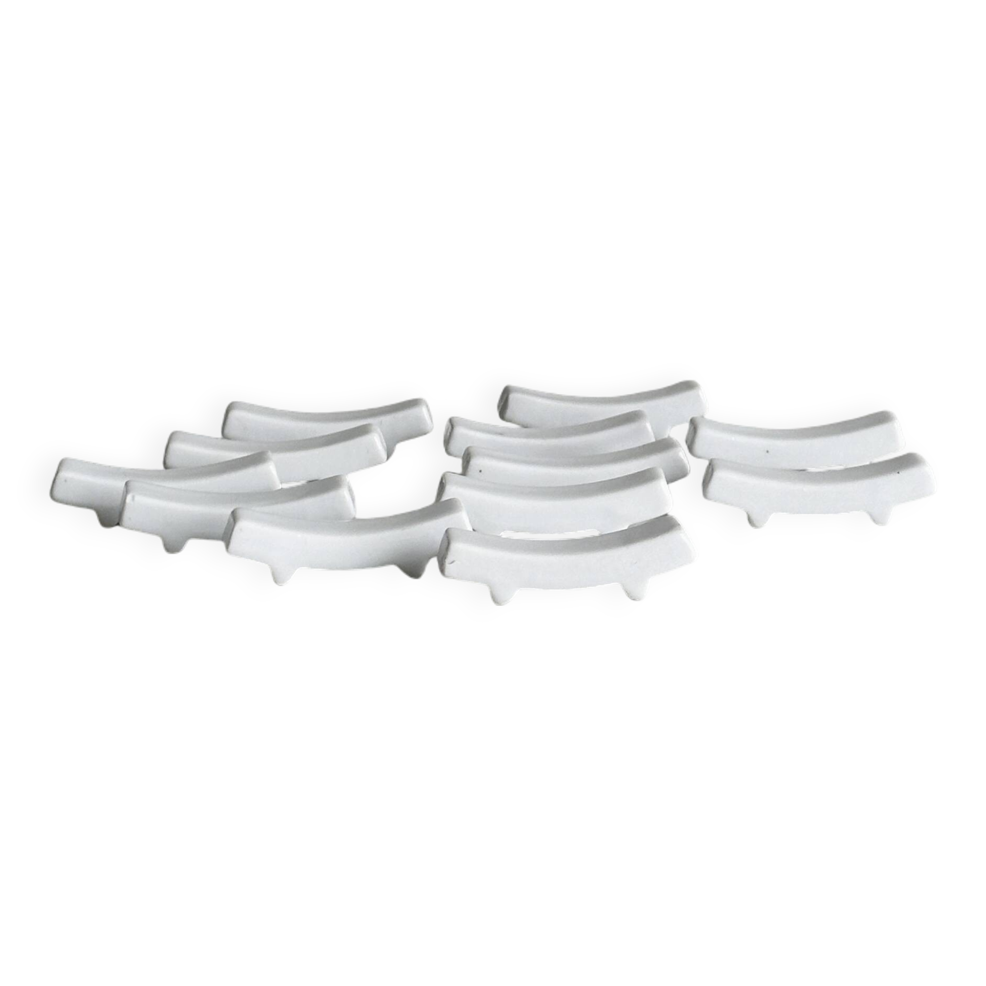 Set of white porcelain chopstick holders
