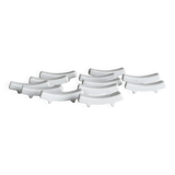 Set of white porcelain chopstick holders