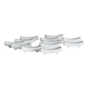 Set of white porcelain chopstick holders