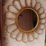 Vintage rattan mirror
