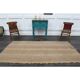 1970s Turkish Oushak Handmade Wool Cotton Beige Runner Rug 130x266