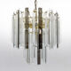 Lustre du milieu du siècle en laiton, verre et lucite, Autriche, années 1970